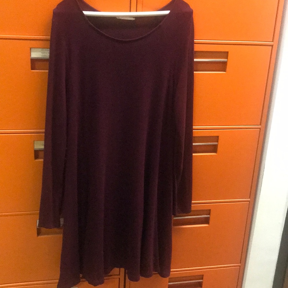 LUSH NORDSTROM DRESS LOOSE FIT MAROON SIZE MEDIUM